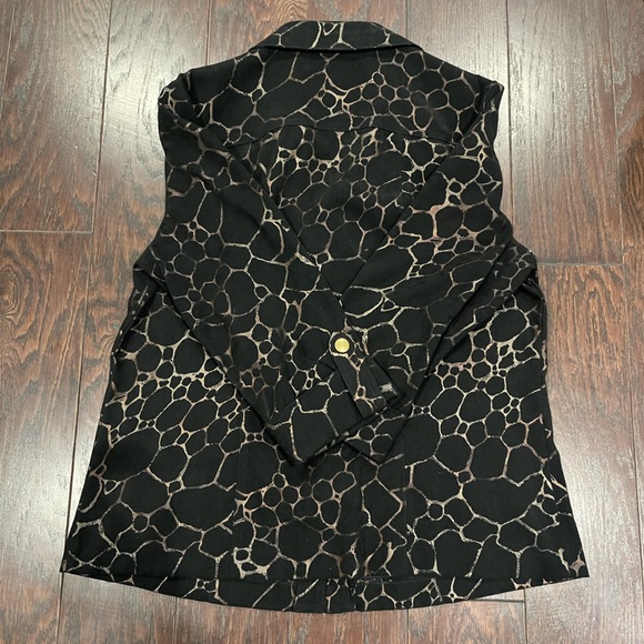 JM Collection Faux Suede 3/4 Sleeve Snap Shacket Size Large Petite - Picture 4 of 6